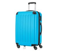 HAUPTSTADTKOFFER - Spree - Maleta rígida, Trolley expandible, Equipaje de Viaje, 4 Ruedas Dobles, TSA, 65 cm, 74 litros, Azul Cian