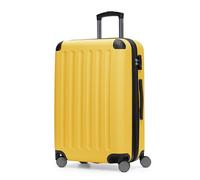 HAUPTSTADTKOFFER - Spree - Maleta rígida, Trolley expandible, Equipaje de Viaje, 4 Ruedas Dobles, TSA, 65 cm, 74 litros, Amarillo
