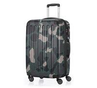 HAUPTSTADTKOFFER - SPREE - Maleta rígida, Trolley expandible, Equipaje de viaje, 4 ruedas dobles, TSA, 65 cm, 74 litros, Camouflage