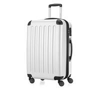HAUPTSTADTKOFFER - SPREE - Maleta rígida, Trolley expandible, Equipaje de viaje, 4 ruedas dobles, TSA, 65 cm, 74 litros, Blanco