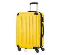 HAUPTSTADTKOFFER - SPREE - Maleta rígida, Trolley expandible, Equipaje de viaje, 4 ruedas dobles, TSA, 65 cm, 74 litros, Amarillo