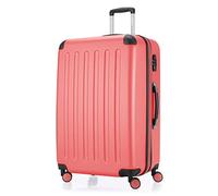 HAUPTSTADTKOFFER - SPREE - Maleta rígida, Trolley expandible, Equipaje de viaje, 4 ruedas dobles, TSA, 75 cm, 119 litros, Coral