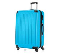 HAUPTSTADTKOFFER - Spree - Maleta rígida, Trolley expandible, Equipaje de Viaje, 4 Ruedas Dobles, TSA, 75 cm, 119 litros, Azul Cian