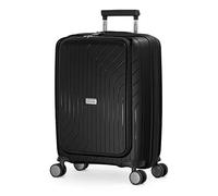 HAUPTSTADTKOFFER TXL Maleta de Cabina 55x40x23 cm con Compartimento para Portátil, Cerradura TSA, Trolley Rígido, 4 Ruedas Dobles, Ligera 2,4 kg, Equipaje de Mano 42L, Negro