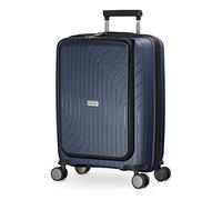 HAUPTSTADTKOFFER TXL Maleta de Cabina 55x40x23 cm con Compartimento para Portátil, Cerradura TSA, Trolley Rígido, 4 Ruedas Dobles, Ligera 2,4 kg, Equipaje de Mano 42L, Azul Oscuro