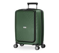 HAUPTSTADTKOFFER TXL Maleta de Cabina 55x40x23 cm con Compartimento para Portátil, Cerradura TSA, Trolley Rígido, 4 Ruedas Dobles, Ligera 2,4 kg, Equipaje de Mano 42L, Verde Oscuro