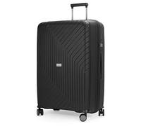 HAUPTSTADTKOFFER TXL Maleta Rígida Grande 76 cm, Cerradura TSA, Maleta de Viaje de Polipropileno, Trolley 4 Ruedas Dobles, Ligera 3,4 kg, Expandible 120L, Negro