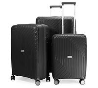 HAUPTSTADTKOFFER TXL - Set de 3 Maletas, TSA, Set de trolleys, 4 Ruedas, Maleta con Ruedas, Extra Ligeras, Maletas de Viaje, (S, M & L), Negro