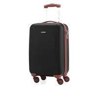 HAUPTSTADTKOFFER - Wannsee - Equipaje de mano, Maleta cabina, Maleta De Mano, Trolley, 4 ruedas, ABS extremista Ligero, TSA, 58 cm, 37 litros, Negro