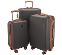 HAUPTSTADTKOFFER - Wannsee - Juego de 3 Piezas (58 cm, 68 cm, 77 cm), Maleta rígida giratoria, Trolley, TSA, 4 rudeas, Titanio
