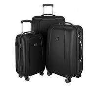 HAUPTSTADTKOFFER - Wedding - Juego de 3 maletas, Maletas rígidas, Trolley, Equipaje de viaje mate, Set de viaje, TSA, 4 ruedas dobles (S, M y L), Negro