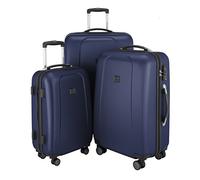 HAUPTSTADTKOFFER - Wedding - Juego de 3 maletas, Maletas rígidas, Trolley, Equipaje de viaje mate, Set de viaje, TSA, 4 ruedas dobles (S, M y L), Azul oscuro