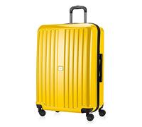 HAUPTSTADTKOFFER X-Berg, Equipaje de Viaje, Maleta rígida, Trolley expandible, 4 Ruedas Dobles, TSA, 75 cm, 126 litros, Amarillo