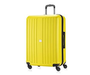 HAUPTSTADTKOFFER X-Berg - Equipaje de Viaje, Maleta rígida, Trolley expandible, 4 Ruedas Dobles, TSA, 75 cm, 103 litros, Amarillo