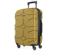 HAUPTSTADTKOFFER - X-Kölln - Equipaje de Mano, Maleta rígida, Trolley expandible, 4 Ruedas Dobles, TSA, 55 cm, 43 litros, Oro de otoño