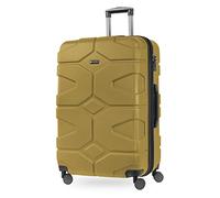 HAUPTSTADTKOFFER - X-Kölln - Equipaje de Viaje, Maleta rígida, Trolley expandible, 4 Ruedas Dobles, TSA, 75 cm, 103 litros, Oro de otoño
