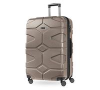 HAUPTSTADTKOFFER - X-Kölln - Equipaje de viaje, Maleta rígida, Trolley expandible, 4 ruedas dobles, TSA, 75 cm, 103 litros, Oro