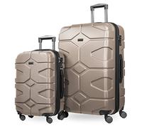 HAUPTSTADTKOFFER - X-Kölln - Juego de 2 Trolleys 55+76 cm, maletas expandibles, TSA , Dorado