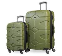 HAUPTSTADTKOFFER - X-Kölln - Juego de 2 Trolleys 55+76 cm, maletas expandibles, TSA, Verde oliva