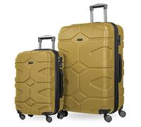 HAUPTSTADTKOFFER - X-Kölln - Juego de 3 Maletas, Maletas rígidas, Trolley, Equipaje de Viaje Mate, Set de Viaje, TSA, 4 Ruedas Dobles (S, M y L), Oro de otoño