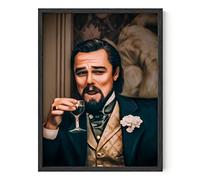 HAUS AND HUES Leonardo DiCaprio Meme Poster - Divertido arte de pared de TV para dormitorio y habitación universitaria, sin marco, 12 x 16 pulgadas