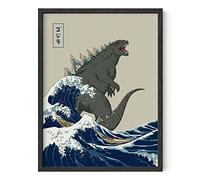 HAUS AND HUES Póster de arte gigante, pósteres de arte japonés para paredes, pósteres de arte japonés para habitación de niños, póster del rey de los monstruos, impresiones de películas, pósteres