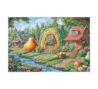 Haus Birnbaum Bach Wald Wilde Natur Puzzle 1000 Piezas para Adultos Agradable Divertido Y Relajante Pasatiempos Y Hobby 1000 PCS（75x50cm）
