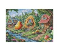 Haus Birnbaum Bach Wald Wilde Natur Puzzle 300 Piezas para Adultos Agradable Divertido Y Relajante Familia Y Momentos Libres 300 PCS（40x28cm）