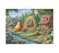 Haus Birnbaum Bach Wald Wilde Natur Puzzle 500 Piezas para Adultos Divertido Estimulante Y Entretenido Familia Amigos O Hobby 500 PCS（52×38cm）