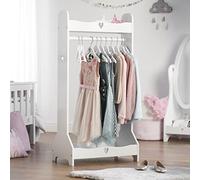 Haus Projekt Perchero Infantil, Blanco Burro Ropa Infantil, Madera Armario Infantil de 3 a 8 años, Perchero Hecho a Mano para Niñas, Dormitorio Infantil Mobiliario Recogido, Regalo di Compleanno