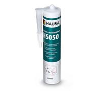HAUSA Silicona para acuario y cristal HS050,Adhesivo y sellador de silicona profesional para acuarios y construcciones de vidrio,Resistente al agua dulce y de mar,Alta elasticidad,310 ml (negro)