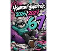 Hausaufgabenheft 2026/2027 für faule Jungen in der Grundschule | DIN A5, mit Datum: Schülerkalender für die 1. bis 4. Klasse - Schulplaner mit ... und Notenübersicht | Koala-Motiv Nr. 02