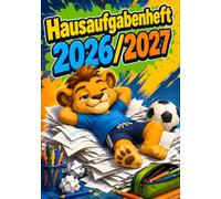 Hausaufgabenheft 2026/2027 für faule Jungen in der Grundschule | DIN A5, mit Datum: Schülerkalender für die 1. bis 4. Klasse - Schulplaner mit ... und Notenübersicht | löwe-Motiv Nr. 01