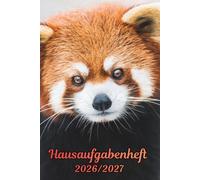 Hausaufgabenheft 2026/2027 Roter Panda: Wochenplaner mit Raum für Notizen und persönliche Programme August 2026 - Juli 2027 , für Jungs , Mädchen und Teenager