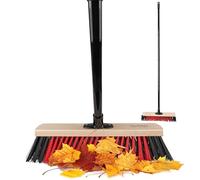 Hausfelder Escoba de 40 cm de Ancho con Mango - Extra Larga y Estable - Escoba de jardín con Mango Exterior