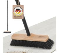 Hausfelder Escoba para Interiores con Mango, Escoba de Madera para Recoger Polvo, Escoba y Cepillo para Interiores, cerdas Suaves (30 cm)