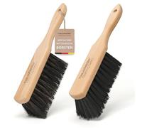 HAusfelder Set de 2 escobas de Mano, escobas de Mano con cerdas Suaves y