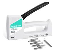 HAUSHOF Grapadora Manual con 800 Grapas y Quita Grapas | Grapadora de Tapicero para Madera, Cables, Tapicería, Decoración y Reparación de Muebles