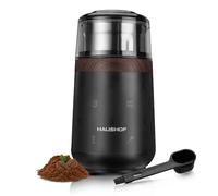 HAUSHOF Molinillo de Café Eléctrico 75 g, Molinillo Café de 150W, Cuchilla de Acero Inoxidable, Molino Cafe Multifuncional para Granos de Café, Nueces, Hierbas, etc.