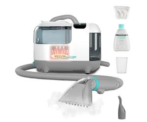 HAUSHOF StainZapper Vapo Limpiador de Alfombras a Vapor, Aspiradora de Agua Tapiceria con Funciones de Agua Caliente y Vapor, Limpia Tapicerias para Sofá, Moquetas, Incluye Detergente y Cepillo, 75 dB