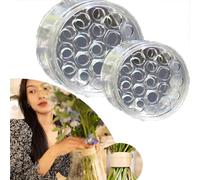 Hausio Soporte para flores para jarrones, 2 especificaciones Soporte para tallo de flores, soporte para flores Hanataba, soporte de tallo de ikebana en espiral reutilizable para DIY soporte de flores