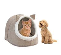hausleben Nido de fieltro para perros y gatos, color beige | Cueva de felino de fieltro, cama de gato, cueva de animales, nido para mascotas, invierno