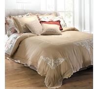 Hausmâark Conjunto de Cama Paradise: Colcha-Edredón desenfundable con Relleno nórdico, 2 Cojines cabeceros, 3 Cojines Decorativos y Juego de Sábanas Completo. Camas 135 cm y 150 cm. (Cama 135)