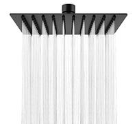 HAUSPROFI Cabezal de Ducha Anticalcáreo - Rociador de Ducha Tipo lluvia de Acero Inoxidable 304 con Boquillas Autolimpiantes - Duchas Fijas de Alta Presión - Cabezal Ducha Giratorio (30 cm, Cuadrado)