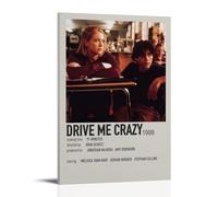 HAUSRENWRHHT Drive Me Crazy - Póster decorativo para pared, diseño vintage, para sala de estar, dormitorio, 50 x 75 cm, estilo marco
