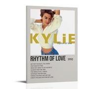 HAUSRENWRHHT Kylie Minogue Rhythm of Love - Póster decorativo para pared, diseño vintage estético para sala de estar, dormitorio, 50 x 75 cm, estilo marco