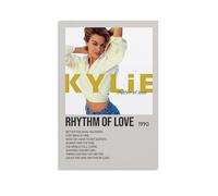 HAUSRENWRHHT Kylie Minogue Rhythm of Love - Póster decorativo para pared, diseño vintage estético para sala de estar, dormitorio, 50 x 75 cm, estilo sin marco