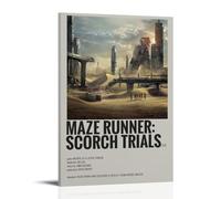 HAUSRENWRHHT Maze Runner Scorch Trials - Póster de pared con cubierta de lienzo estético vintage, pintura decorativa para sala de estar, dormitorio, 40 x 60 cm, estilo marco