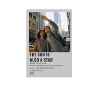 HAUSRENWRHHT Póster artístico de pared con texto en inglés «The Sun Is Also A Star» (20 x 30 cm), estilo vintage estético para sala de estar, dormitorio, 20 x 30 cm, estilo sin marco