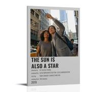 HAUSRENWRHHT Póster artístico de pared con texto en inglés «The Sun Is Also A Star» (60 x 90 cm), estilo marco